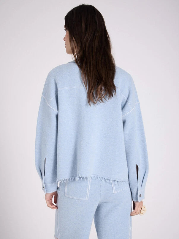 Levo Pale Denim Cashmere Jacket