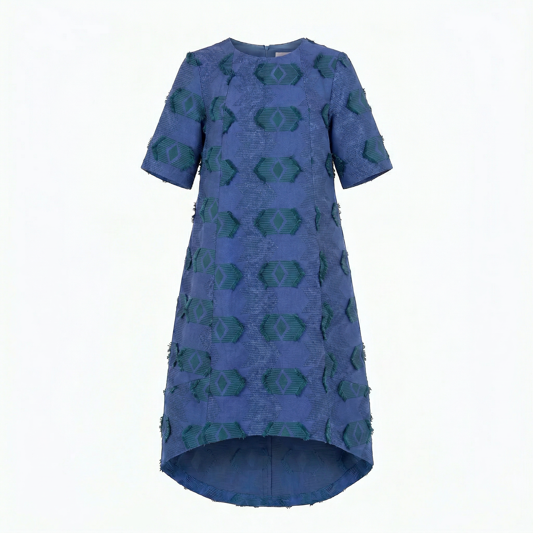 Klein Blue Jacquard A-Line Midi Dress Lonai Studio Klein Blue Jacquard A-Line Midi Dress Lonai Studio