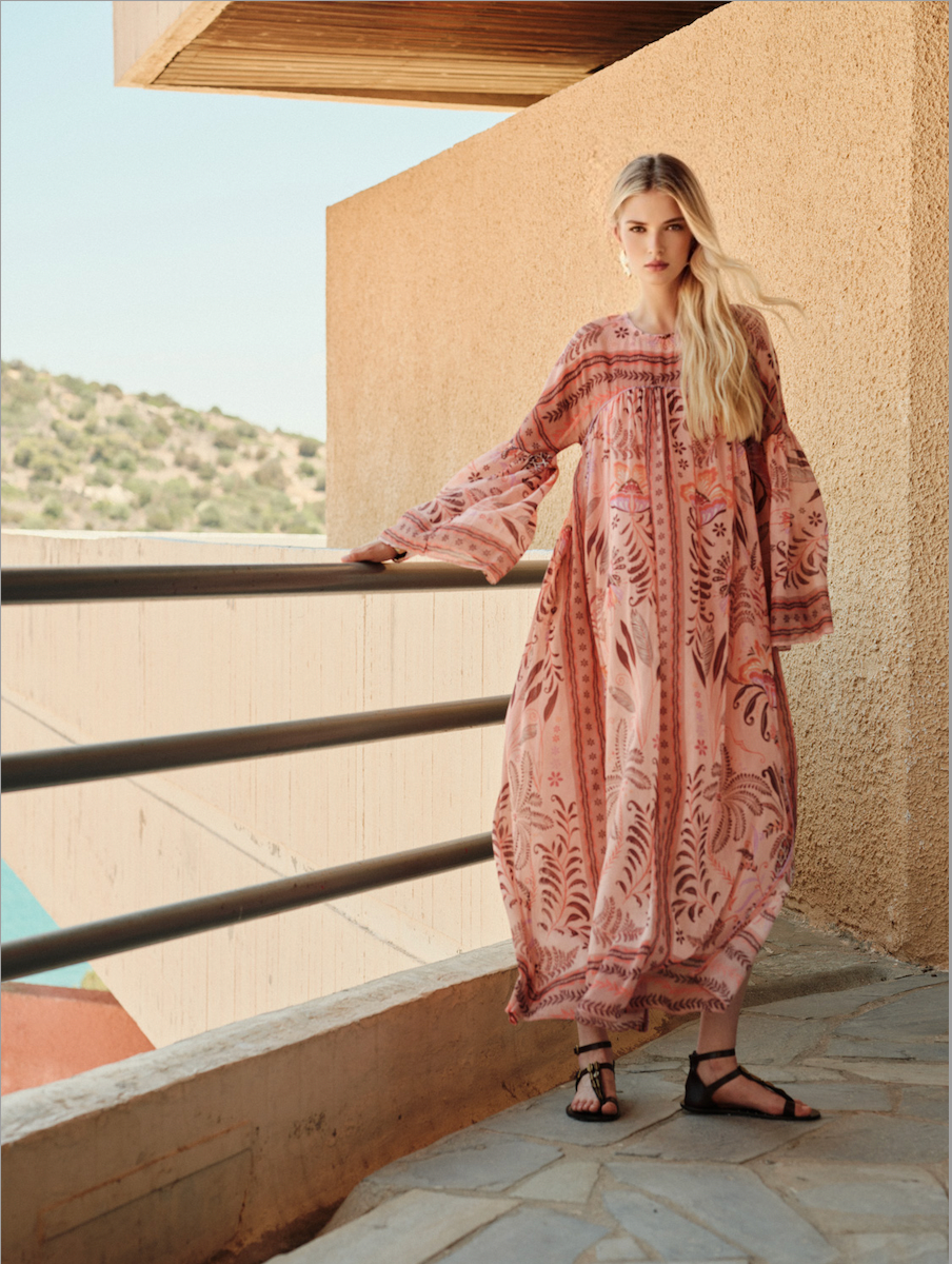 Printed Cotton-Toile Maxi Dress – Lonai Studio Printed Cotton-Toile Maxi Dress – Lonai Studio
